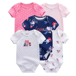 Summer 5 Piece 100% Cotton Soft Newborn  Set