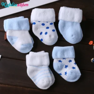 Baby Non-Skid Cotton Socks - 5 Pairs