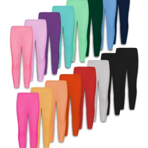 girls stretchy leggings breathable 10 colors