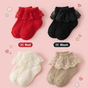4 pairs of lace stockings for baby girls